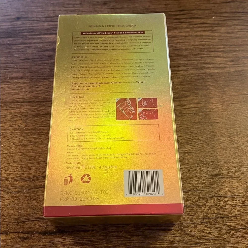 Firming Lifting Neck Cream - Gold